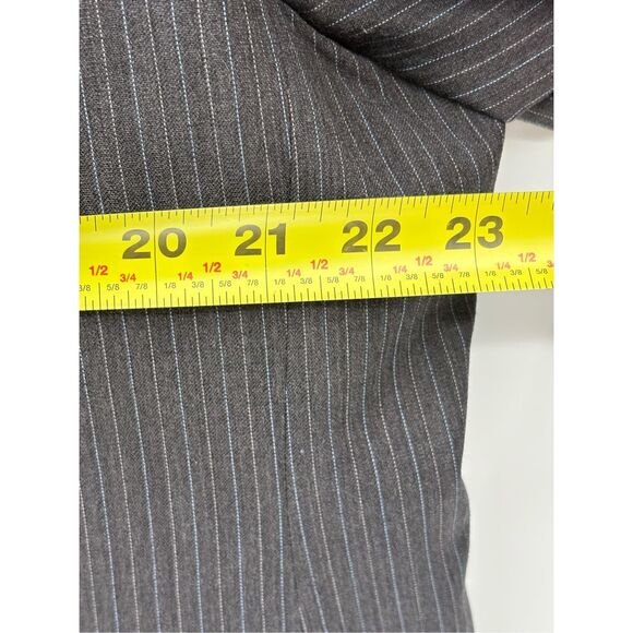 Michael Kors Blazer Sport Coat Men Size 46 R Gray Striped Double Vented - Picture 9 of 10